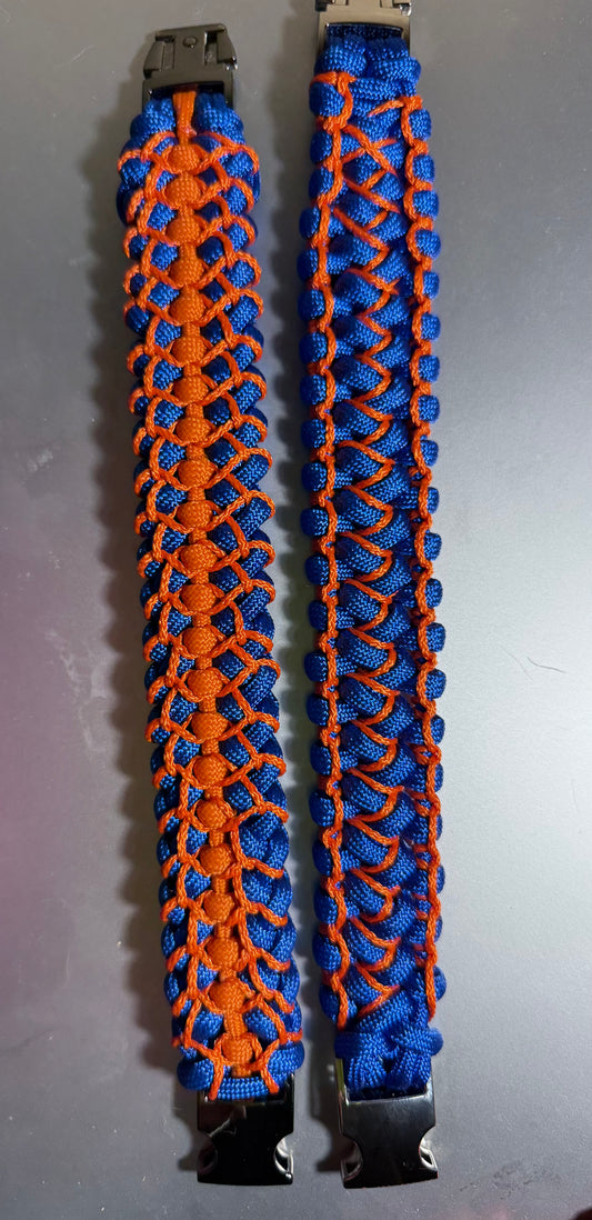 Broncos paracord bracelets 8” and 8 1/2” long